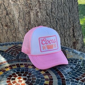 Pink and White Trucker Cap